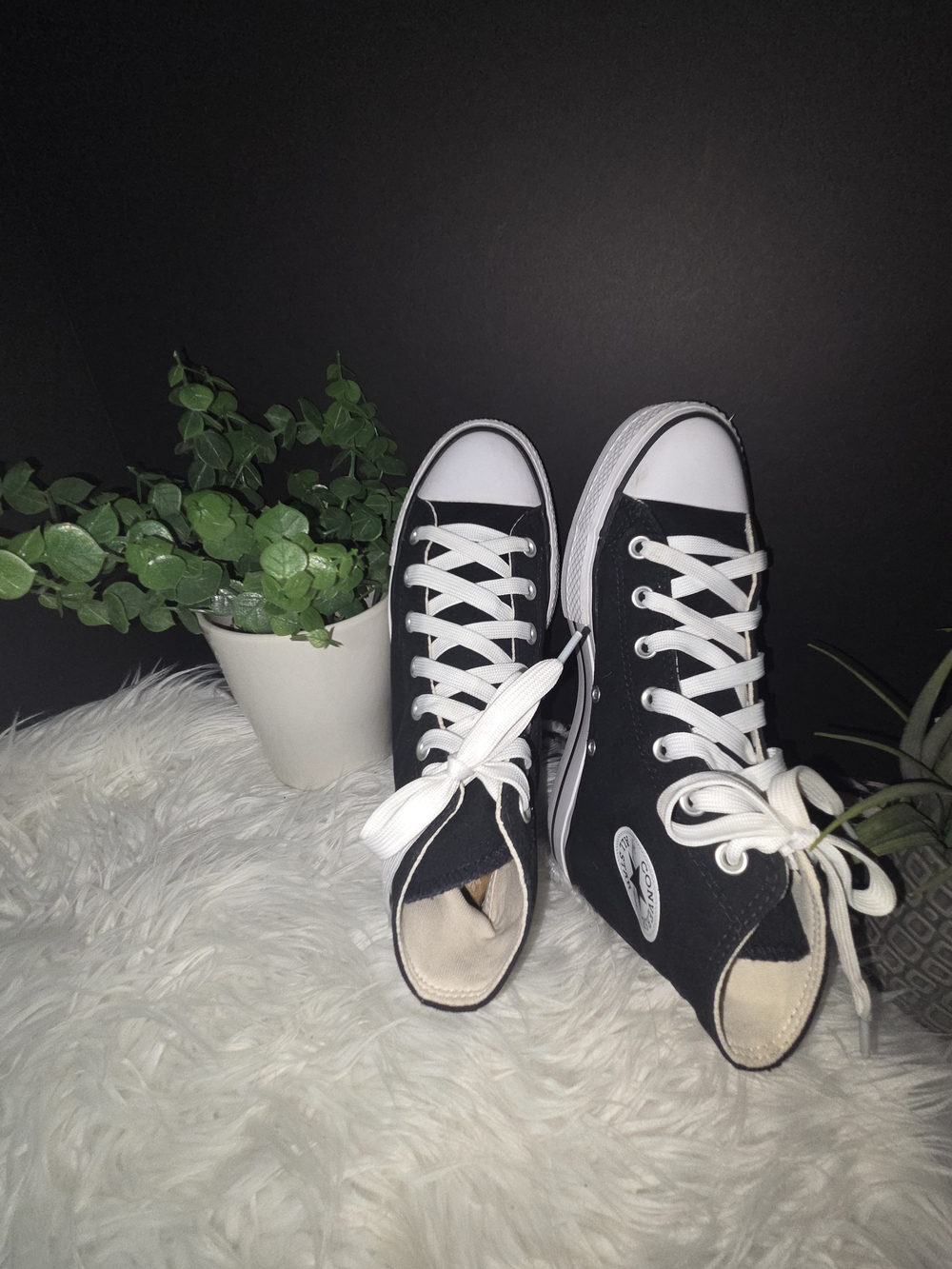 Converse Chuck Taylor All Star Black Platform High Top Sneakers. Size 9 - Picture 10 of 15